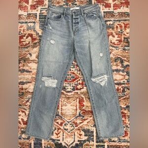 Hidden Blue Button-Fly Jeans